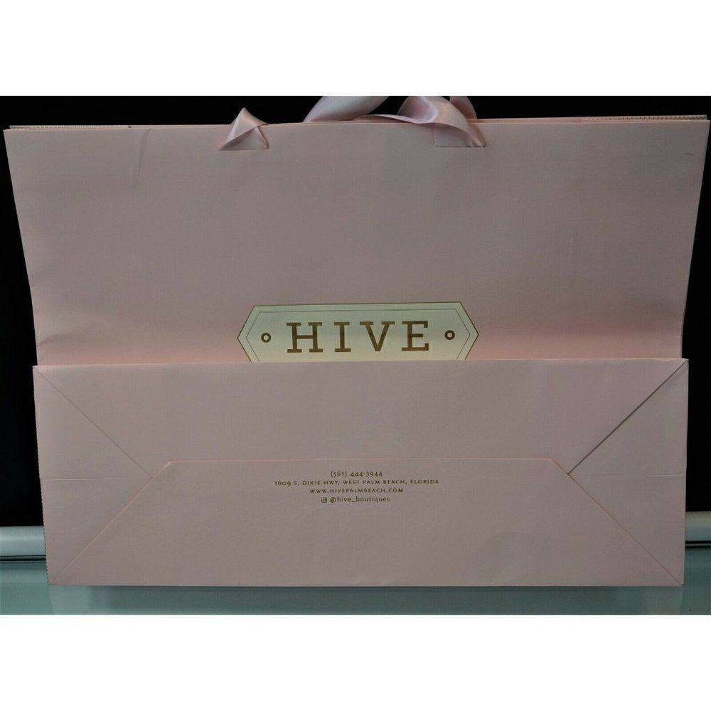 Hive Boutique Store West Palm Beach Florida Tote Paper Gift Bag Rope Handle - Picture 6 of 7